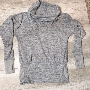 Athleta cowl neck sweater size xs with pockets and thumb holes super soft